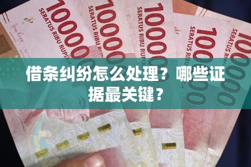 北京借条纠纷怎么处理？哪些证据最关键？