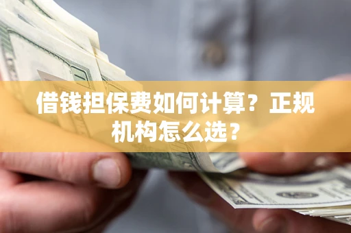 北京借钱担保费如何计算？正规机构怎么选？