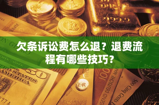 北京欠条诉讼费怎么退？退费流程有哪些技巧？